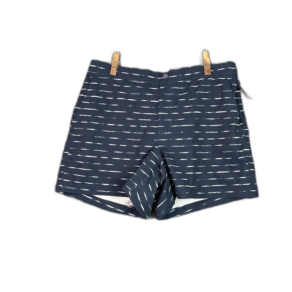VRST Resort Shorts Men Large Navy Blue Stretch 5" Inseam Brushstroke Performance